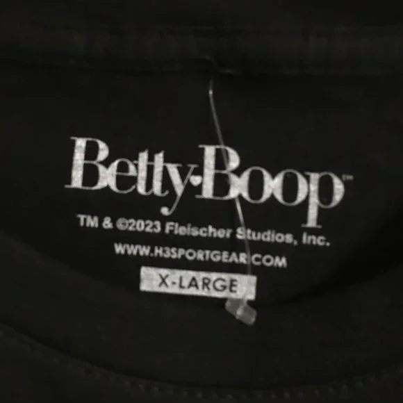 Betty Boop Saloon Girl XL Black T Shirt NEW HD1 box - Picture 3 of 7